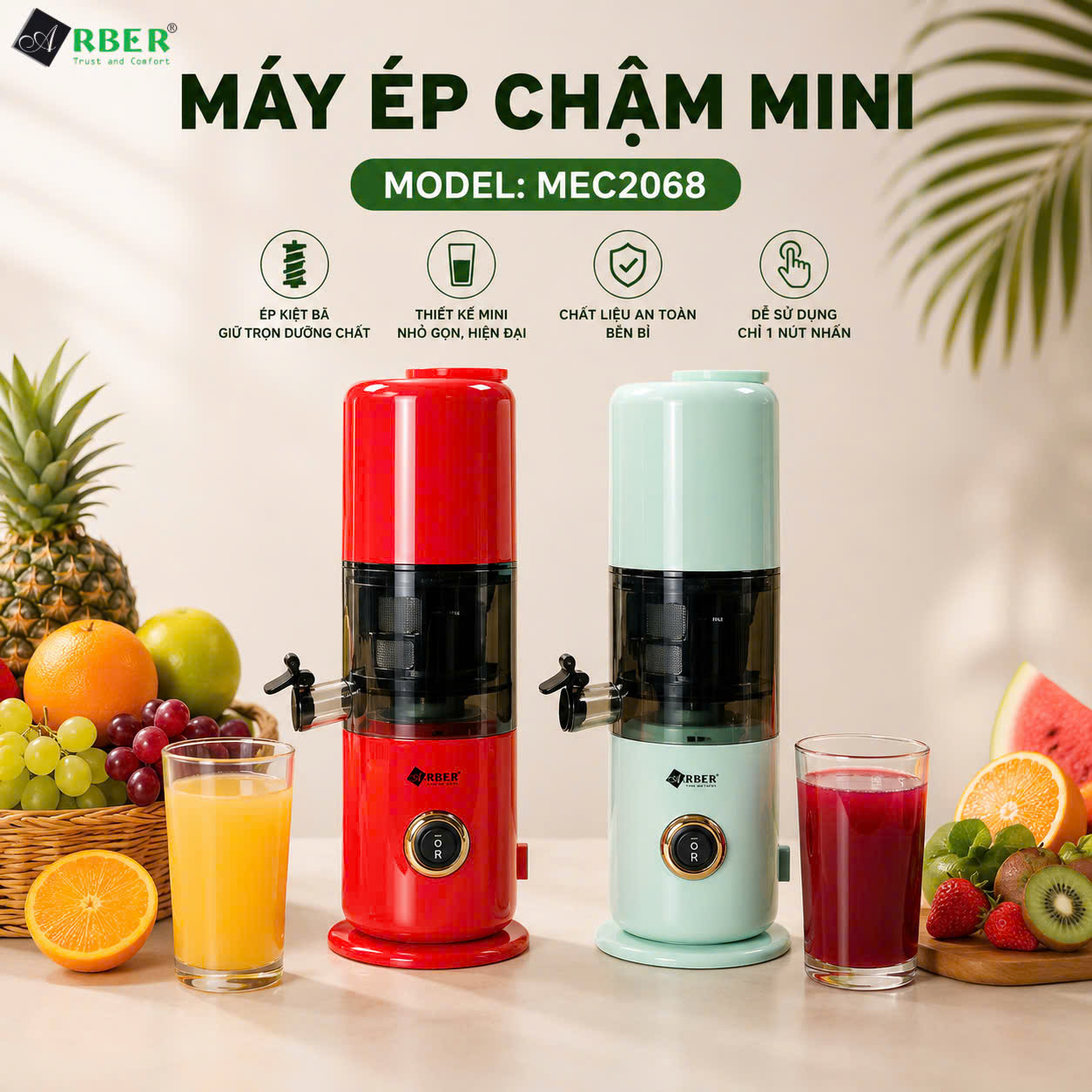 Máy ép chậm mini MEC2068MX