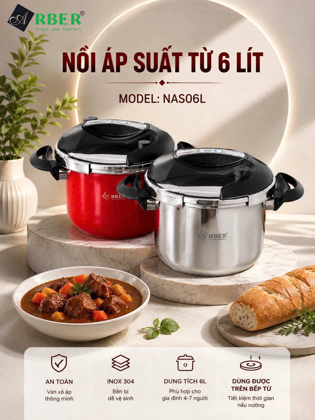 Nồi áp suất từ NAS06LSMD