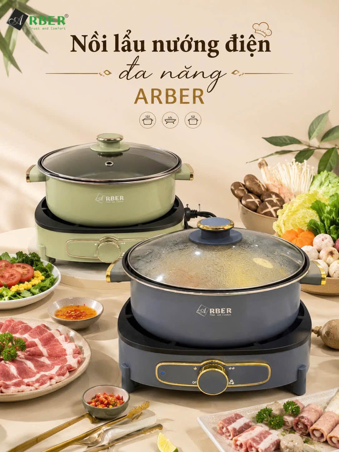 Nồi lẩu điện đa năng HH5.5LGREY
