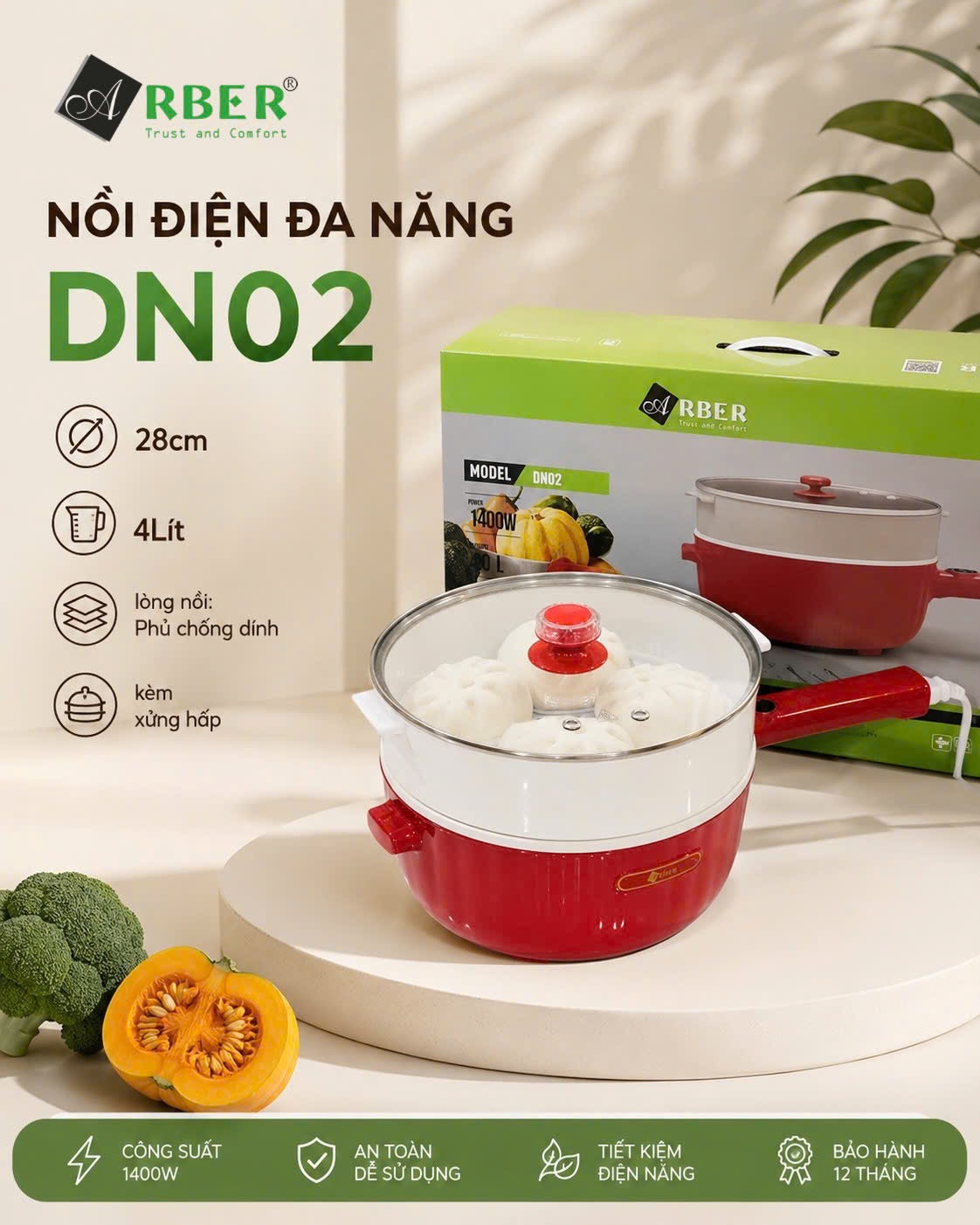 Nồi điện đa năng Arber DN02