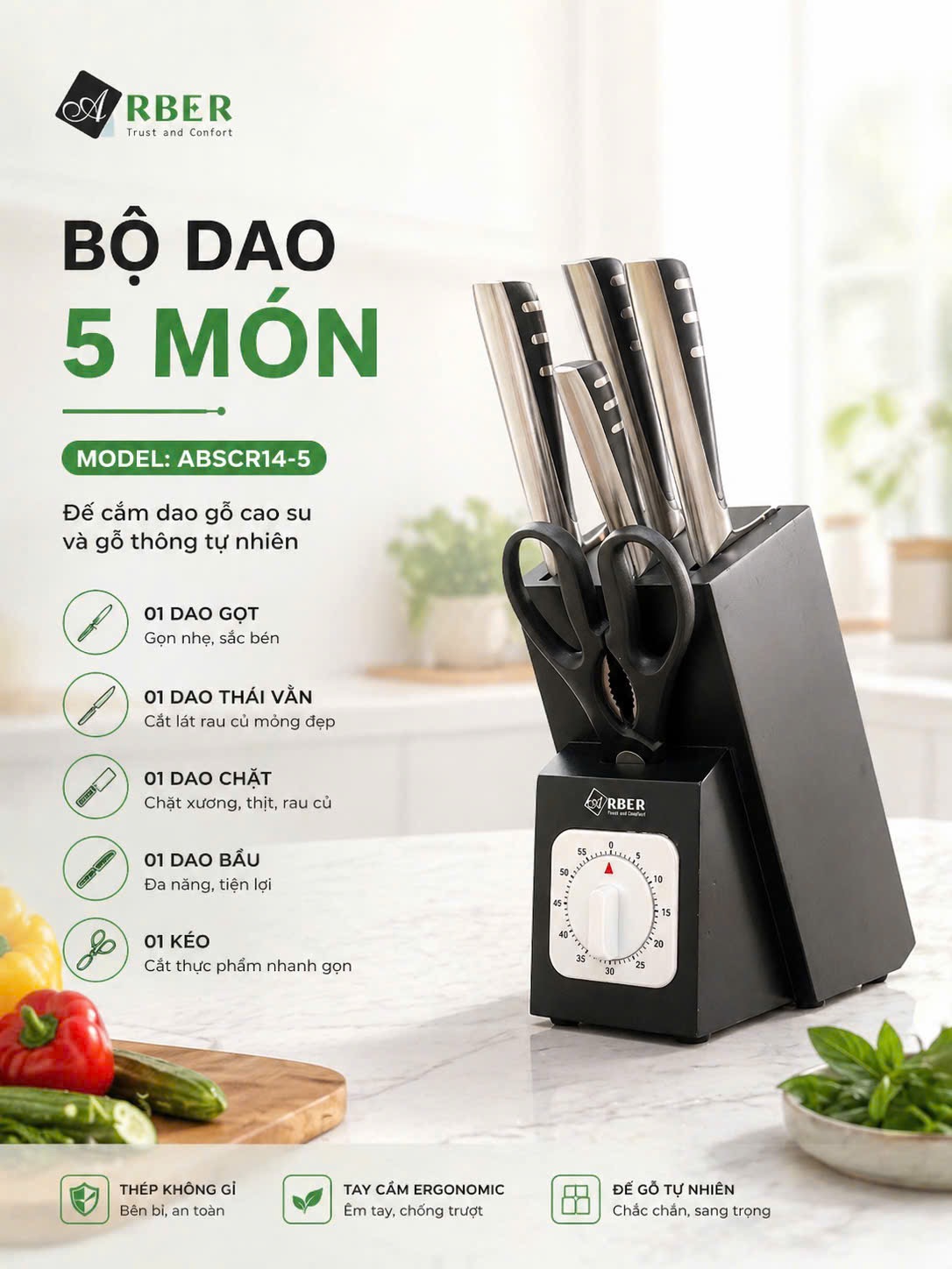 Bộ dao ABSCR 14-5
