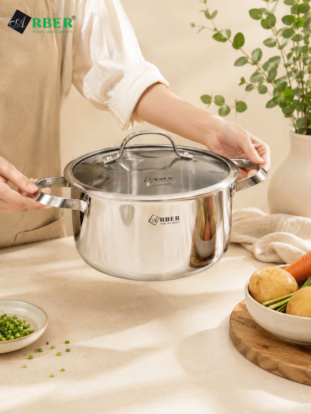 Nồi đơn inox 304 liền đáy Arber AN-24C2