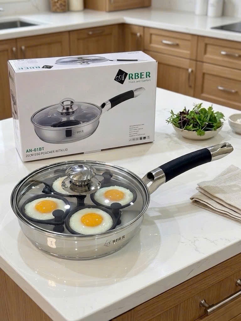 Chảo chiên trứng chống dính 4 ngăn Arber AN-01BT