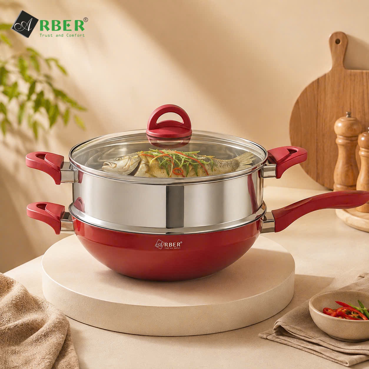 Chảo sâu lòng có xửng hấp CH30MD